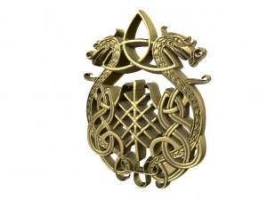 celtic dragons Model Cetak 3D