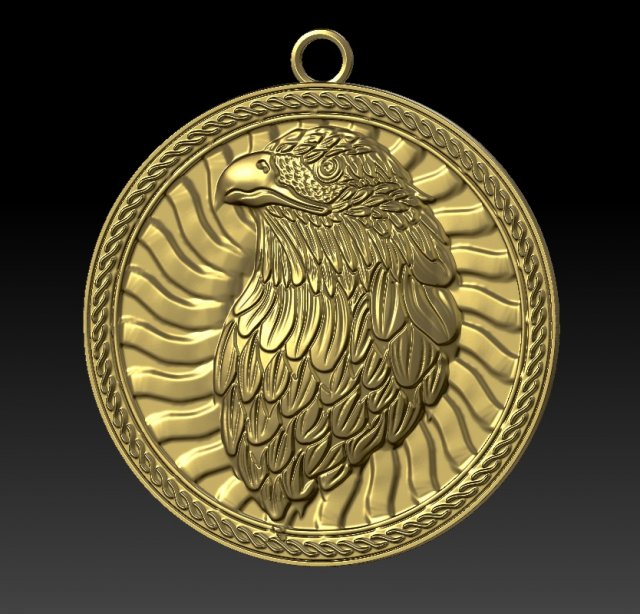 eagle pendant 4 3D प्रिंट मॉडल .c4d .max .obj .3ds .fbx .stl .blend 