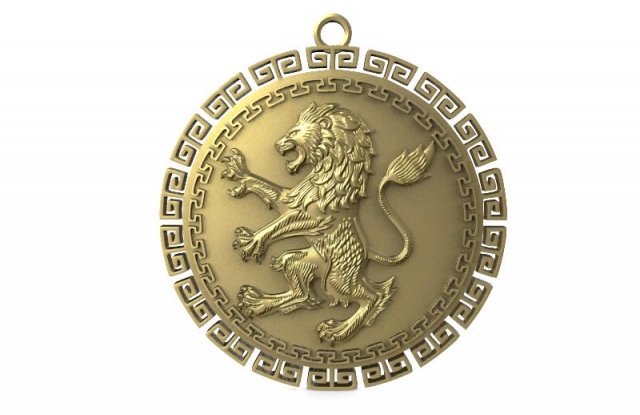 lion pendant 4 3D 打印模型 .c4d .max .obj .3ds .fbx .stl .blend