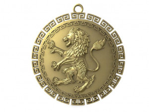 lion pendant 4 Modelo de Impressão 3D