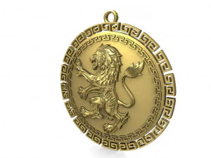 lion pendant 4 3D Print Model