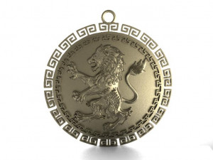 lion pendant 4 3D 打印模型