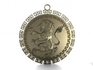 lion pendant 4 3D Print Model