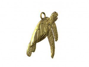 turtle pendant Model Cetak 3D