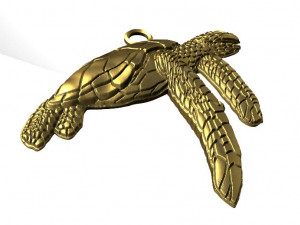 turtle pendant Model Cetak 3D