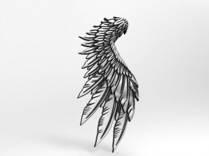 wing pendant 3D 프린트 모델