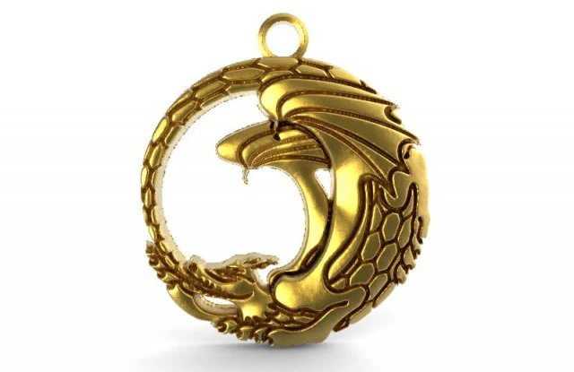 dragon pendanr 6 3D Print Model .c4d .max .obj .3ds .fbx .stl .blend