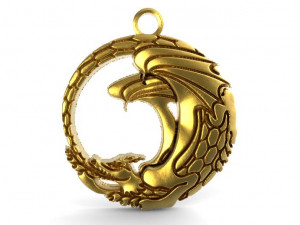 dragon pendanr 6 3D 프린트 모델