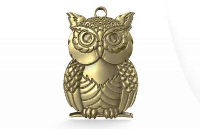 owl pendant 4 3D 打印模型 .c4d .max .obj .3ds .fbx .stl .blend 