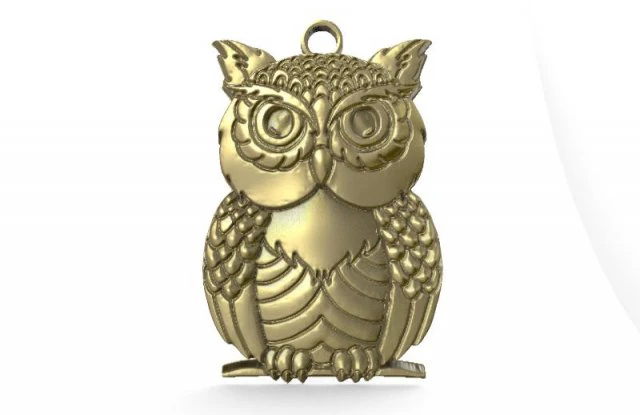 owl pendant 4 3D Print Model .c4d .max .obj .3ds .fbx .stl .blend 