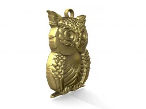 owl pendant 4 3D Print Model