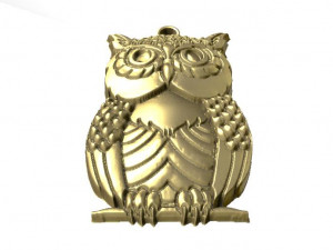 owl pendant 4 3D 打印模型