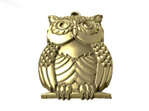 owl pendant 4 3D Print Model