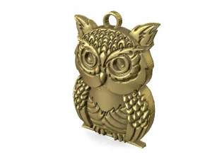 owl pendant 4 3D Print Model