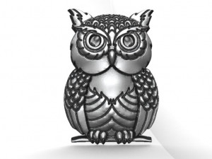 owl pendant 4 3D 打印模型