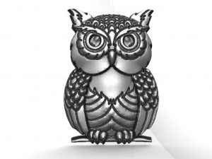 owl pendant 4 3D Print Model