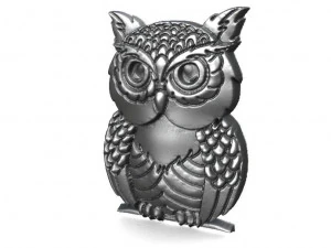 owl pendant 4 3D Print Model