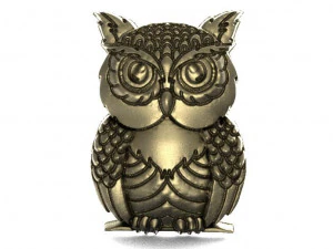 owl pendant 4 3D Print Model