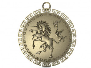 unicorn pendant 3D Print Model
