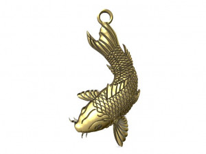 koi fish pendant 3D Print Model