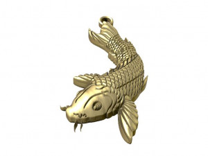 koi fish pendant 3D Print Model