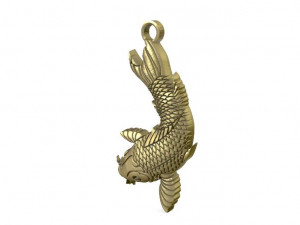 koi fish pendant 3D Print Model