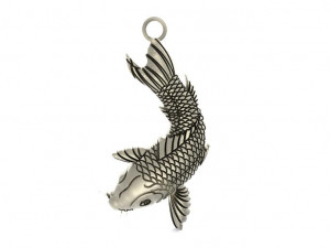 koi fish pendant 3D Print Model