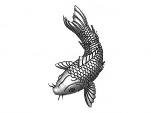 koi fish pendant 3D Print Model