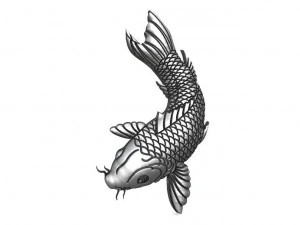 koi fish pendant 3D Print Model