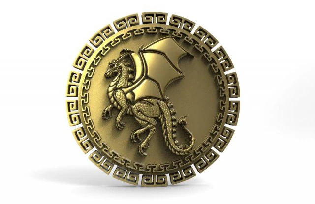 dragon pendant 7 3D Print Model .c4d .max .obj .3ds .fbx .stl .blend 