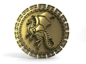 кулон дракон 7 3D Принт Модель