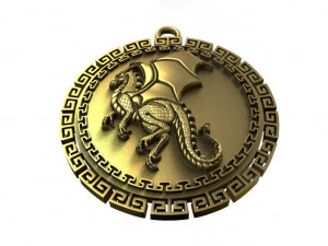 dragon pendant 7 3D Print Model