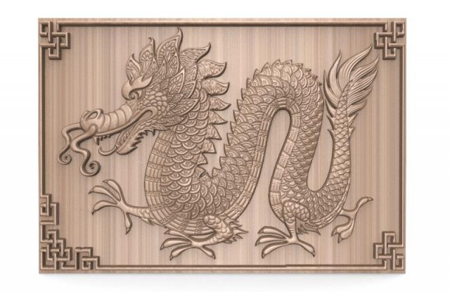 chinese dragon cnc 3Dプリントモデル .c4d .max .obj .3ds .fbx .stl .blend 