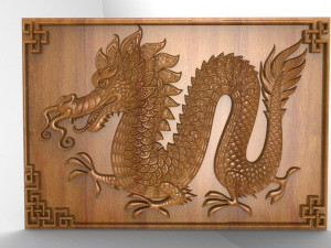chinese dragon cnc 3Dプリントモデル