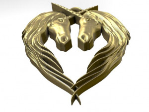 unicorns pendant 3D Print Model