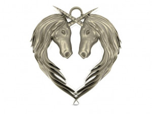 unicorns pendant 3D Print Model
