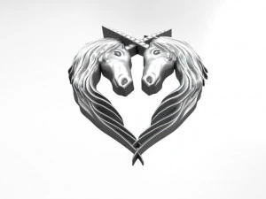 кулон єдинороги 3D Принт Модель