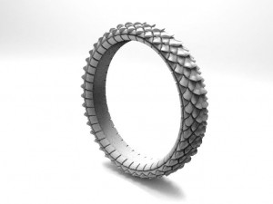 dragon scale ring 3D Print Model
