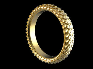 dragon scale ring 3D Print Model