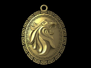 lion pendant 5 3D 打印模型