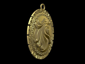 lion pendant 5 Model do druku 3D