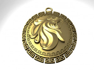 lion pendant 5 Model do druku 3D