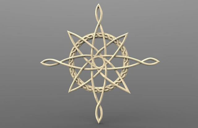 celtic north star cnc 3D Print Model .c4d .max .obj .3ds .fbx .stl .blend