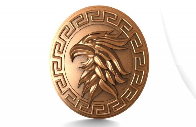 eagle bas-relief 3 3D-Druckmodell .c4d .max .obj .3ds .fbx .stl .blend 