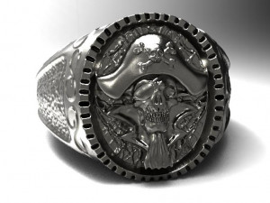 pirate skull ring Modelo de impresión 3D