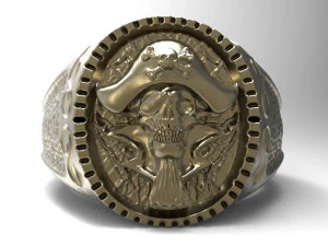 pirate skull ring 3D Print Model