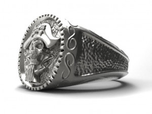 pirate skull ring Modelo de impresión 3D