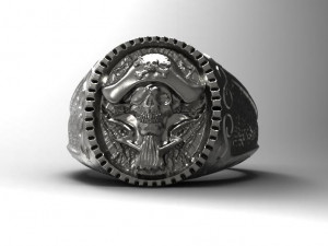 pirate skull ring Modelo de impresión 3D
