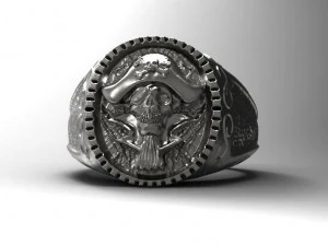 pirate skull ring 3D Print Model