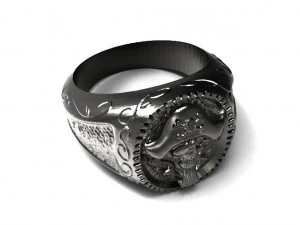 pirate skull ring 3D Print Model